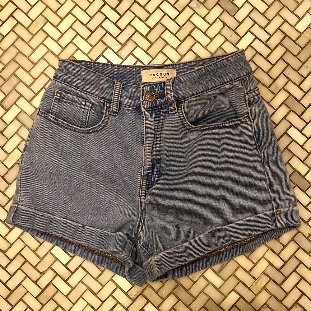 pacsun high rise cuffed jean shorts!